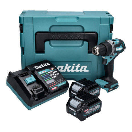 Makita DF 002 GD201 Perceuse-visseuse sans fil 40 V maxi 64 Nm brushless XGT + 2x Batteries 2,5 Ah + Chargeur + Makpac