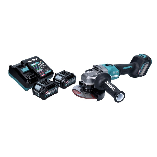 Makita GA 023 GD2 cordless angle grinder 40 V max. 125 mm brushless XGT + 2x rechargeable battery 2.5 Ah + charger