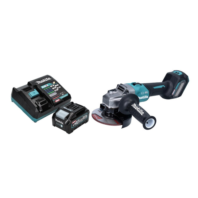 Makita GA 023 GM1 Cordless angle grinder 40 V max. 125 mm Brushless XGT + 1x rechargeable battery 4.0 Ah + charger