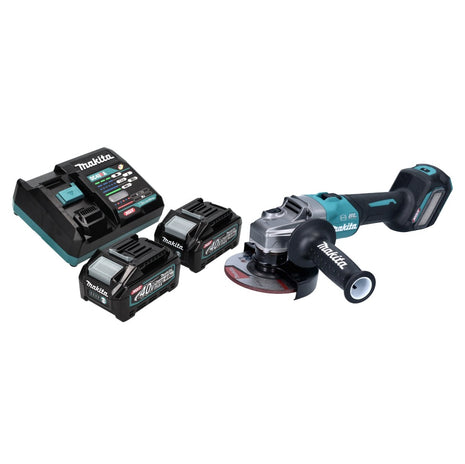 Amoladora angular a batería Makita GA 023 GM2 40 V máx. 125 mm sin escobillas XGT + 2 baterías 4,0 Ah + cargador