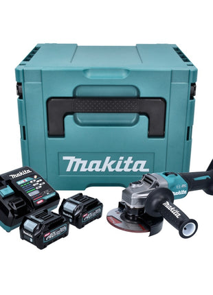 Meuleuse d'angle sur batterie Makita GA 023 GD201 40 V max. 125 mm sans balais XGT + 2x batterie 2,5 Ah + chargeur + Makpac