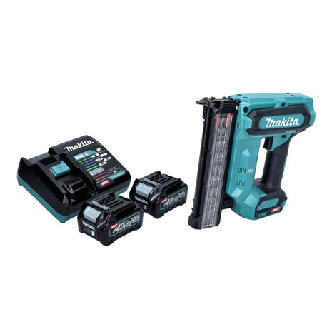 Clavadora con cabezal de batería Makita FN 001 GD2 40 V máx. XGT Brushless + 2x batería 2,5 Ah + cargador