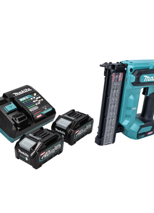 Clavadora con cabezal de batería Makita FN 001 GM2 40 V máx. XGT Brushless + 2x batería 4,0 Ah + cargador