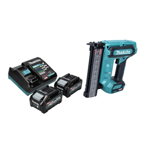 Clavadora con cabezal de batería Makita FN 001 GM2 40 V máx. XGT Brushless + 2x batería 4,0 Ah + cargador