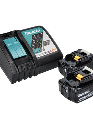 Amoladora angular a batería Makita DGA 517 RM 18 V 125 mm sin escobillas + 2x baterías 4,0 Ah + cargador