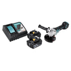 Amoladora angular a batería Makita DGA 517 RT 18 V 125 mm sin escobillas + 2x baterías 5,0 Ah + cargador