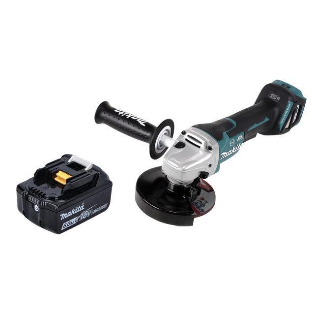 Amoladora angular sin cable Makita DGA 517 G1 18 V 125 mm sin escobillas + 1x batería recargable 6,0 Ah - sin cargador