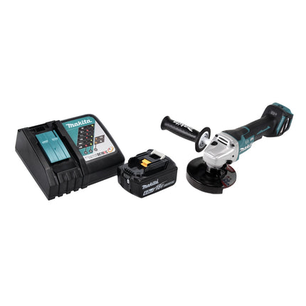 Makita DGA 517 RG1 cordless angle grinder 18 V 125 mm brushless + 1x rechargeable battery 6.0 Ah + charger