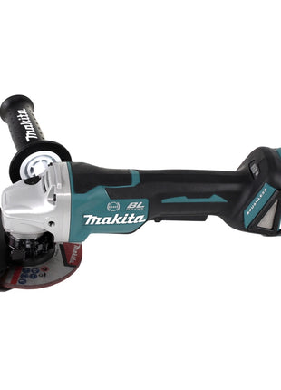 Amoladora angular a batería Makita DGA 517 RG 18 V 125 mm sin escobillas + 2x baterías 6,0 Ah + cargador