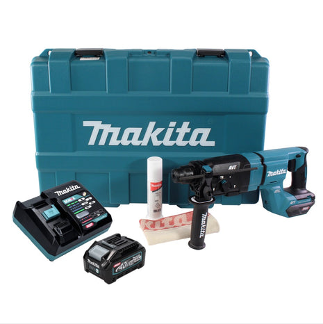 Martillo combinado a batería Makita HR 007 GM101 40 V máx. 3,0 J SDS plus XGT + 1x batería 4,0 Ah + cargador + estuche