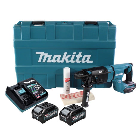 Makita HR 007 GM201 marteau combiné à batterie 40 V max. 3,0 J SDS plus XGT + 2x batteries 4,0 Ah + chargeur + coffret