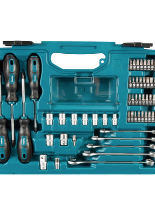 Makita Handwerkzeug Set 87 tlg. Chrom Vanadium Stahl ( E-08458 ) Bit / Zange / Ratsche / Schraubendreher / Schraubenschlüssel