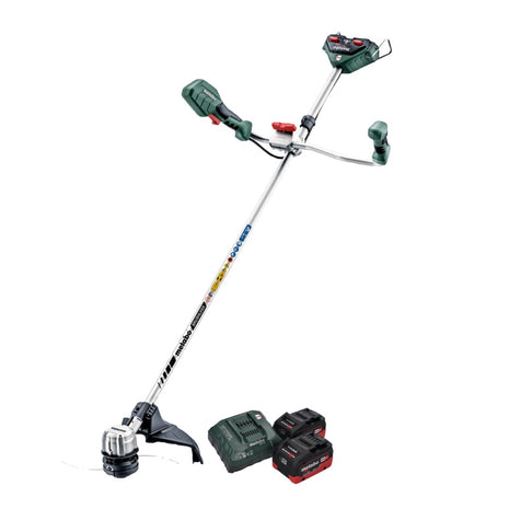 Desbrozadora de batería Metabo FSB 36-18 LTX BL 40 36 V (2x 18 V) bimando sin escobillas + 2x batería 8,0 Ah + cargador