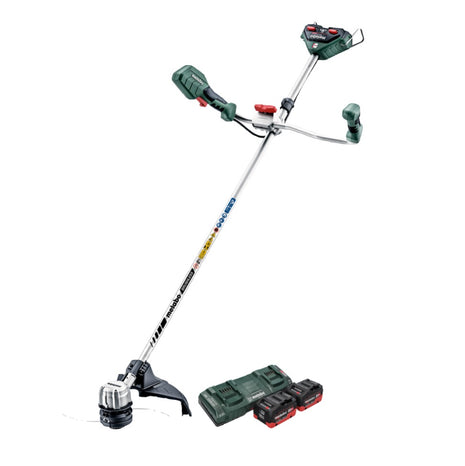 Metabo FSB 36-18 LTX BL 40 Débroussailleuse sans fil 36 V (2x 18 V) poignée à deux mains sans balai + 2x Batteries 10,0 Ah + Chargeur double