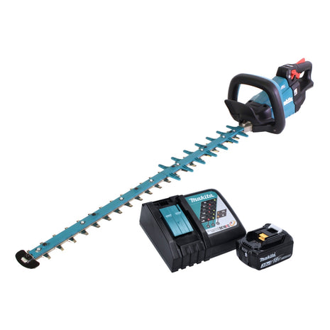 Cortasetos a batería Makita DUH 752 RF1 18 V 75 cm sin escobillas + 1x batería 3,0 Ah + cargador