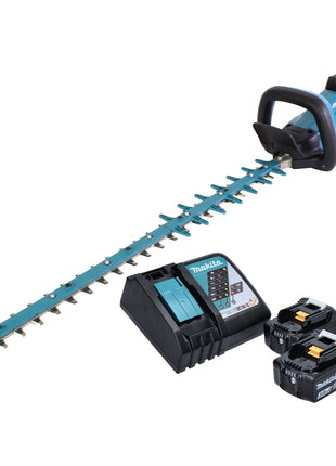 Cortasetos a batería Makita DUH 752 RF 18 V 75 cm sin escobillas + 2x baterías 3,0 Ah + cargador