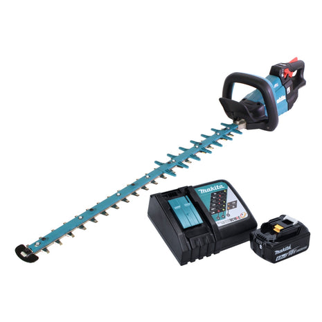 Cortasetos a batería Makita DUH 752 RG1 18 V 75 cm sin escobillas + 1x batería 6,0 Ah + cargador