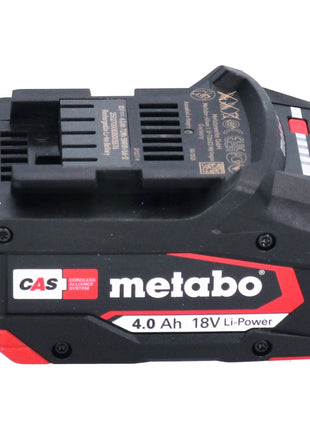 Juego de baterías Metabo 2x Li-Power batería 18 V 4,0 Ah CAS Li-Ion (2x 625027000) con indicador de nivel de carga