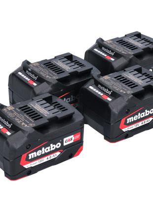 Metabo Set de batterie : 4x Batteries Li-Power 4,0 Ah 18 V CAS Li-Ion - indicateur de capacité de charge (4x 625027000)