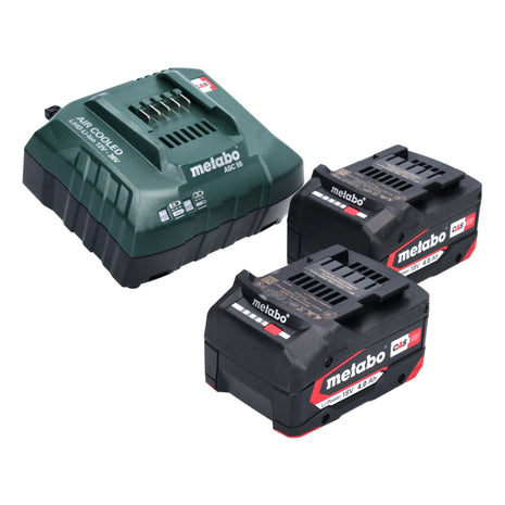 Zestaw podstawowy Metabo 2x akumulator Li-Power 18 V 4,0 Ah CAS Li-Ion ( 2x 625027000 ) + ładowarka ASC 55 ( 627044000 )