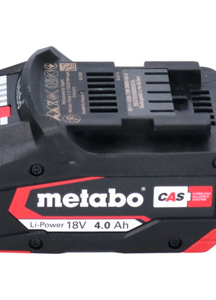 Metabo set básico 2x batería Li-Power 18 V 4,0 Ah CAS Li-Ion (2x 625027000) + cargador ASC 55 (627044000)