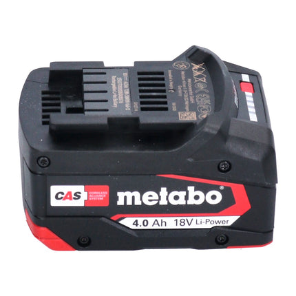 Set base Metabo 2x batterie Li-Power 18 V 4,0 Ah CAS agli ioni di litio ( 2x 625027000 ) + caricatore ASC 55 ( 627044000 )