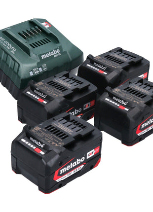 Metabo Set de base 4x Batteries Li-Power 4,0 Ah 18V CAS Li-Ion + Chargeur ASC 55 (4x 625027000) (627044000)