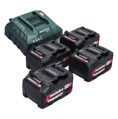 Zestaw podstawowy Metabo 4x akumulator Li-Power 18 V 4,0 Ah CAS Li-Ion ( 4x 625027000 ) + ładowarka ASC 55 ( 627044000 )