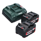 Metabo basic set 2x batería Li-Power 18 V 4,0 Ah CAS Li-Ion ( 2x 625027000 ) + cargador rápido ASC 145 ( 627378000 )