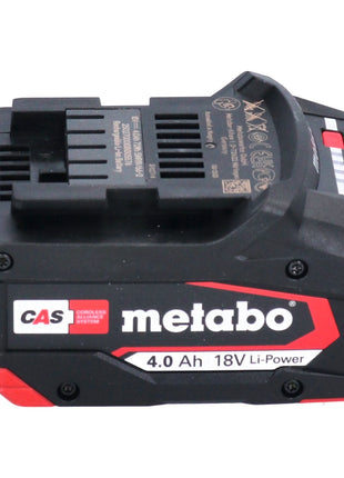 Zestaw podstawowy Metabo 4x akumulator Li-Power 18 V 4,0 Ah CAS Li-Ion ( 4x 625027000 ) + szybka ładowarka ASC 145 ( 627378000 )