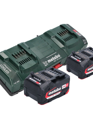 Metabo Set de base 2x batterie Li-Power 18 V 4,0 Ah CAS Li-Ion ( 2x 625027000 ) + ASC 145 DUO double chargeur rapide ( 627495000 )