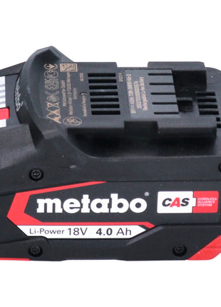 Podstawowy zestaw Metabo 2x akumulator Li-Power 18 V 4,0 Ah CAS Li-Ion ( 2x 625027000 ) + podwójna szybka ładowarka ASC 145 DUO ( 627495000 )