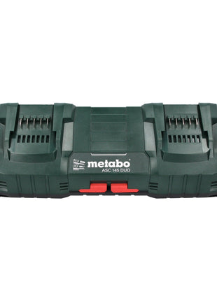 Metabo Set de base 2x batterie Li-Power 18 V 4,0 Ah CAS Li-Ion ( 2x 625027000 ) + ASC 145 DUO double chargeur rapide ( 627495000 )