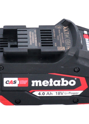 Metabo Set de base 2x batterie Li-Power 18 V 4,0 Ah CAS Li-Ion ( 2x 625027000 ) + ASC 145 DUO double chargeur rapide ( 627495000 )