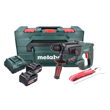 Metabo KHA 18 LTX Marteau sans fil 2,2 J 18V SDS Plus + 2x Batteries 4,0 Ah + Chargeur + Coffret MetaBOX  (600210500)