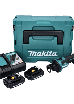 Cortadora rotativa a batería Makita DCO 181 RAJ 18 V 32000 rpm sin escobillas + 2x batería 2,0 Ah + cargador + Makpac