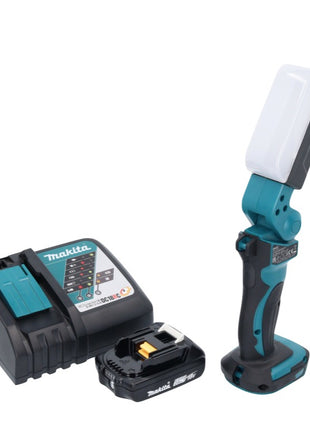 Makita DML 801 RA1 X Lampe de travail LED sur batterie 18 V 240 lm + diffuseur + 1x batterie 2,0 Ah + chargeur