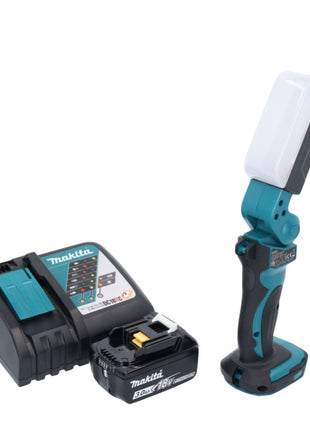 Makita DML 801 RF1 X Lampe à LED sans fil Lampe de travail 18 V 240 lm + diffuseur + 1x batterie 3,0 Ah + chargeur