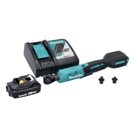 Makita DWR 180 RA1 Visseuse à cliquet sans fil 18 V 47,5 Nm 1/4'' 3/8'' + 1x batterie 2,0 Ah + chargeur