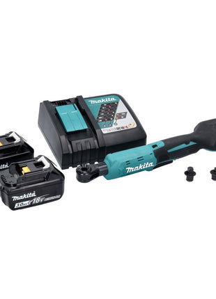 Makita DWR 180 RF destornillador de carraca inalámbrico 18 V 47,5 Nm 1/4" 3/8" + 2x baterías 3,0 Ah + cargador