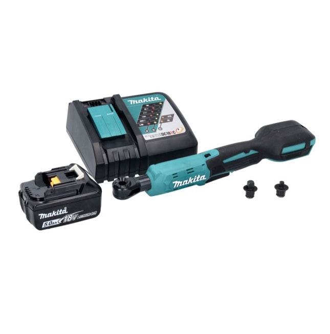 Makita DWR 180 RT1 atornillador de carraca sin cable 18 V 47,5 Nm 1/4" 3/8" + 1x batería recargable 5,0 Ah + cargador