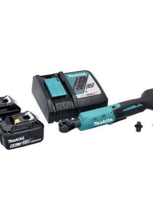 Makita DWR 180 RG wkrętarka akumulatorowa z grzechotką 18 V 47,5 Nm 1/4" 3/8" + 2x akumulator 6,0 Ah + ładowarka