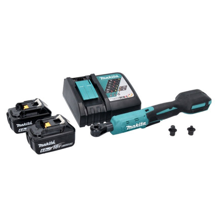 Makita DWR 180 RG cordless ratchet screwdriver 18 V 47.5 Nm 1/4" 3/8" + 2x rechargeable battery 6.0 Ah + charger