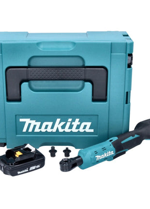 Makita DWR 180 A1J Visseuse à cliquet sans fil 18 V 47,5 Nm 1/4'' 3/8'' + 1x batterie 2,0 Ah + Makpac - sans chargeur