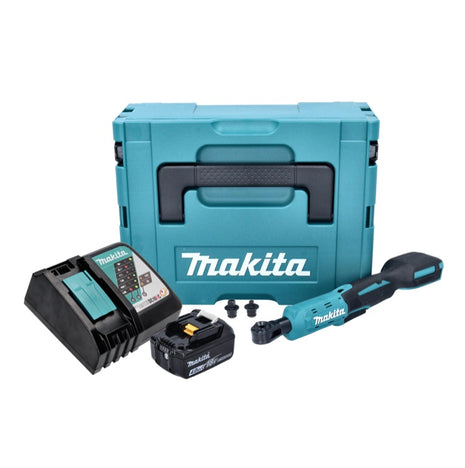 Makita DWR 180 RM1J Akku Ratschenschrauber 18 V 47,5 Nm 1/4" 3/8" + 1x Akku 4,0 Ah + Ladegerät + Makpac