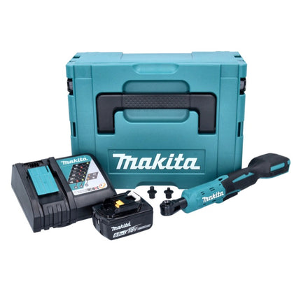 Makita DWR 180 RG1J Atornillador de carraca sin cable 18 V 47,5 Nm 1/4" 3/8" + 1x batería recargable 6,0 Ah + cargador + Makpac