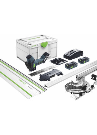 Festool ISC 240 HPC 4,0 EBI-Plus-XL-FS Akku Dämmstoffsäge 18 V 240 mm ( 576572 ) + 2x Akku 4,0 Ah + Ladegerät + Führungsschiene + Systainer ( Nachfolger von 575592 ) - Toolbrothers