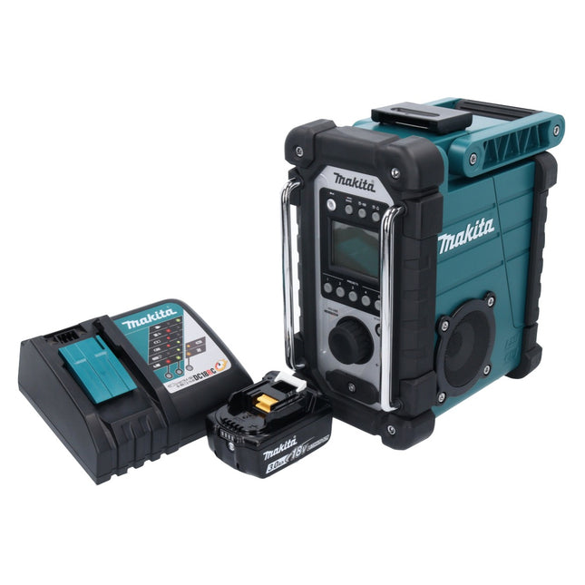 Makita DMR 107 RF1 Cordless Jobsite Radio 7.2 - 18V + 1x Battery 3.0Ah + Charger