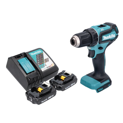 Taladro atornillador a batería Makita DDF 485 RA 18 V 50 Nm sin escobillas + 2x batería recargable 2,0 Ah + cargador