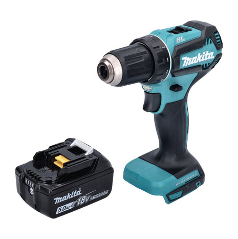 Makita DDF 485 T1 Akku Bohrschrauber 18 V 50 Nm Brushless + 1x Akku 5,0 Ah - ohne Ladegerät - Toolbrothers